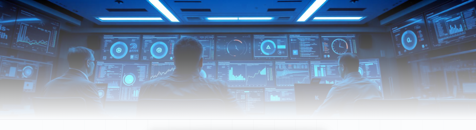 Financial analysts monitoring market intelligence dashboards